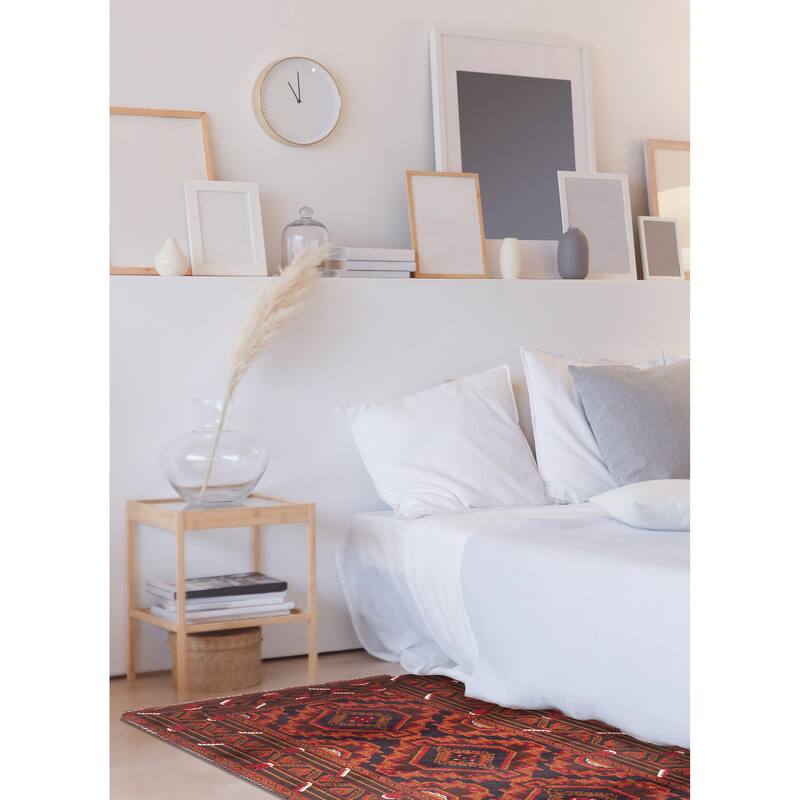 ECARPETGALLERY Hand-knotted Teimani Dark Navy Wool Rug - 3'10 x 6'7