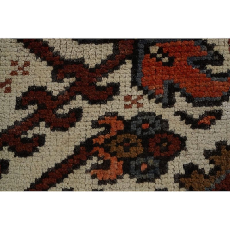 Hand Knotted Oriental 100% Wool Carpet Traditional Medallion Red Heriz Area Rug - 10' 9'' X 7' 11''
