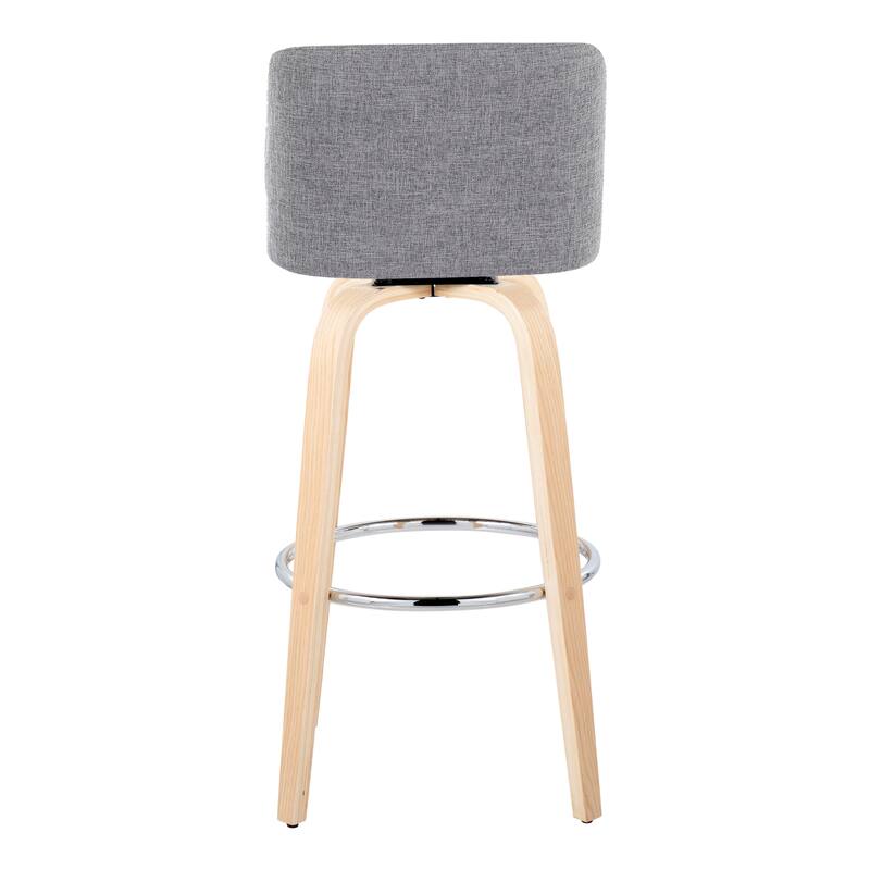 Carson Carrington Vallberga 30" Fixed-Height Bar Stool with Natural Wood Base (Set of 2)