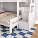 preview thumbnail 8 of 26, Max and Lily Modern Farmhouse Twin XL Over Queen Bunk Bed With Staircase