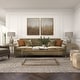 preview thumbnail 2 of 14, Gold Metal Living Room Coffee Table with Clear Glass Top and Acrylic Legs