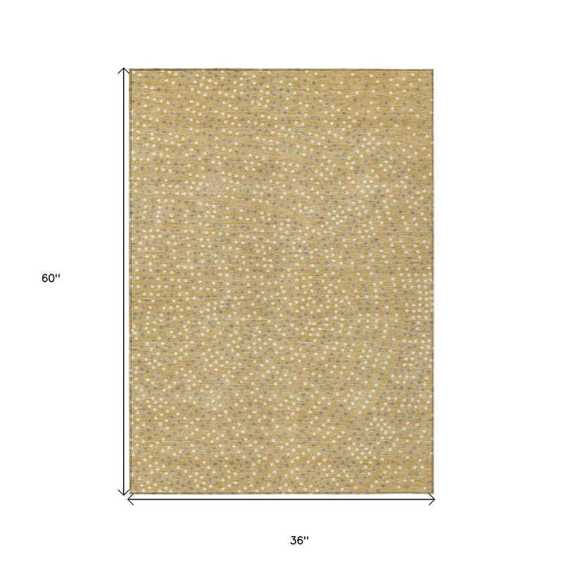 HomeRoots Polka Dot Transitional Rectangle Outdoor Rug