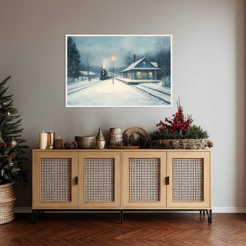 Landscape Painting by Tradelink inhouse artist Framed Canvas Wall Art Print - Sylvie White