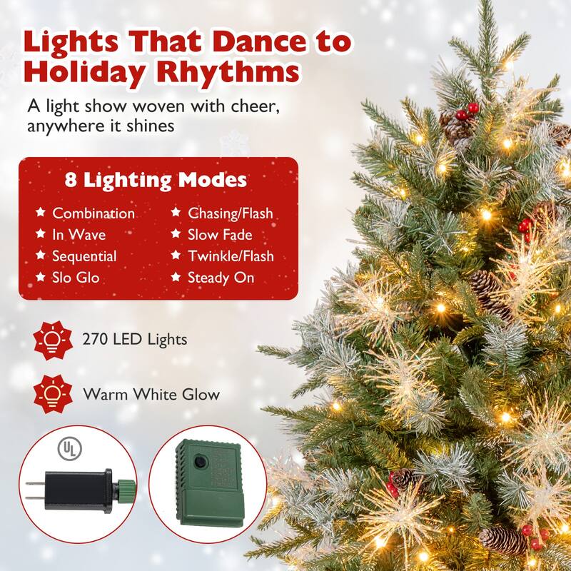 Costway 5/6/7 FT Artificial Christmas Tree with 602/806/1072 Branch - Green - See Details