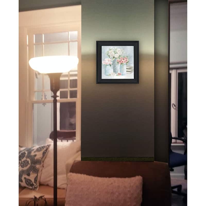 TrendyDecor4U Contemporary "Pastel Peonies Pretties" Framed Print Wall Art