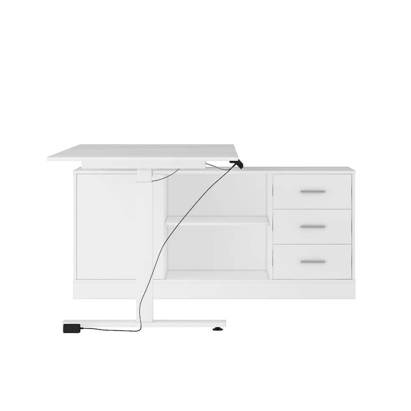 Super-Sized Standing Desk with Electric Lift - 63"x31.5"PC Desktop