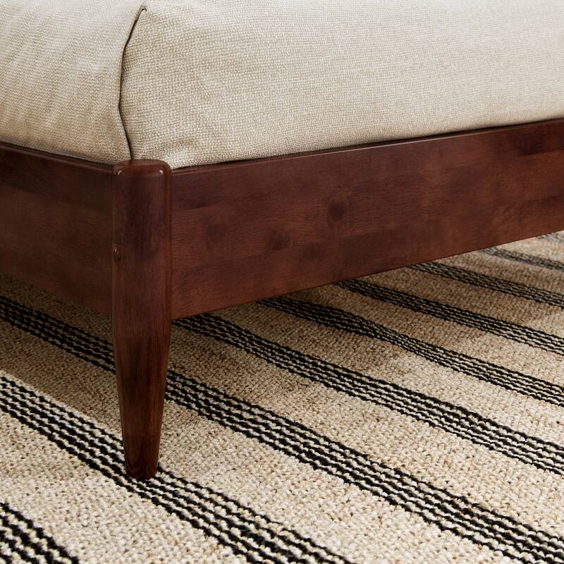 Aria Solid Wood Modern Low Profile Platform Bed