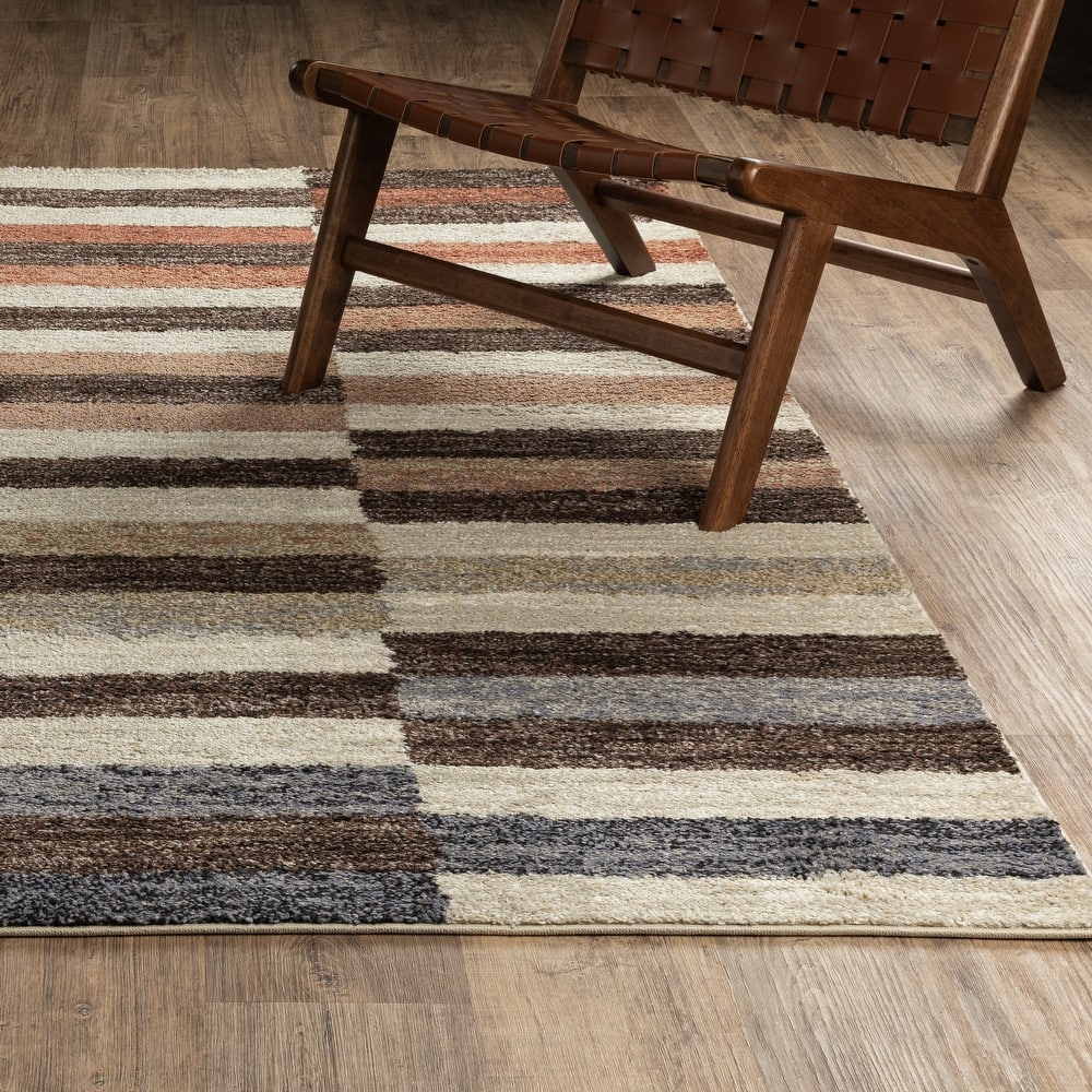 ROW Gemma Modern Color Block Multi-Colored Area Rug
