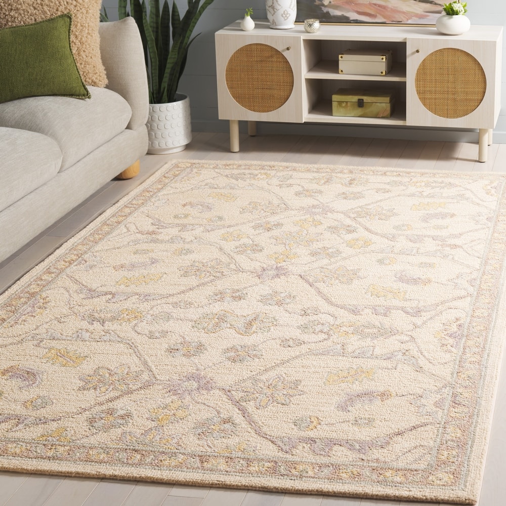 SAFAVIEH Handmade Blossom Eefke Modern Floral Wool Rug