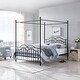 preview thumbnail 6 of 12, Earhart Metal Queen Canopy Platform Bed by Christopher Knight Home