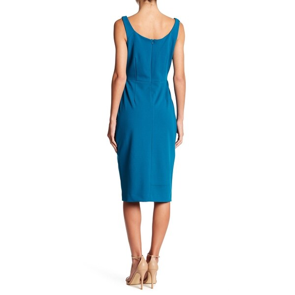 betsey johnson crepe scoop neck midi dress