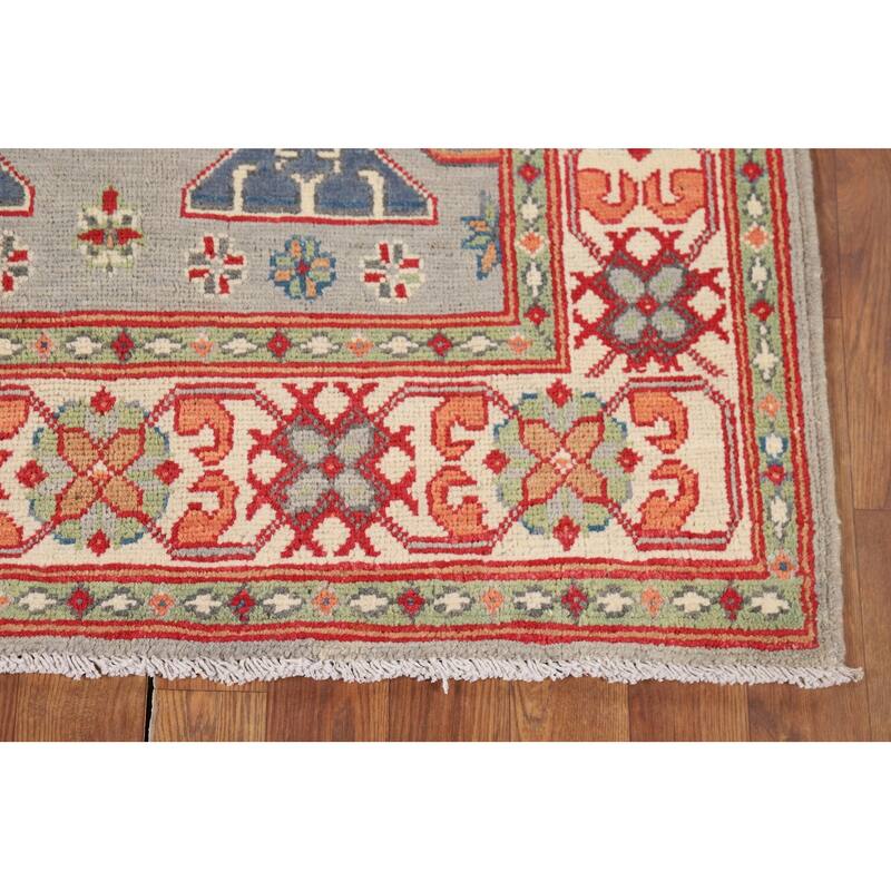 Kazak Foyer Rug Handmade Home Decor Wool Carpet - 3'5" x 4'9"