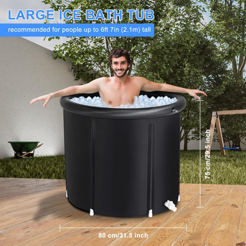 Outdoor and Indoor Ice Bath Tub With Storage Bag
