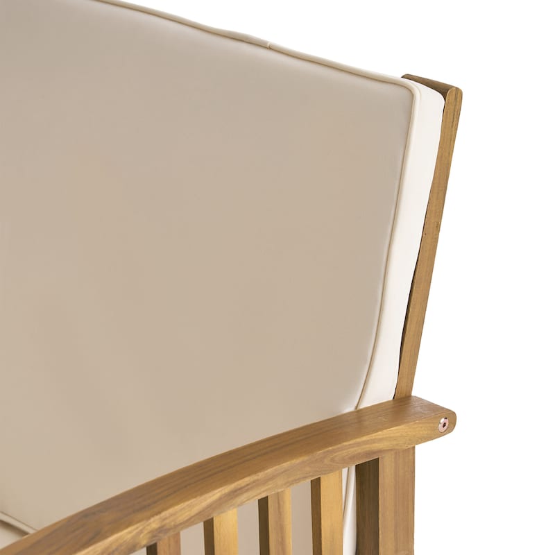 Casa Acacia Outdoor Acacia Wood Club Chairs(Set of 2) by Christopher Knight Home