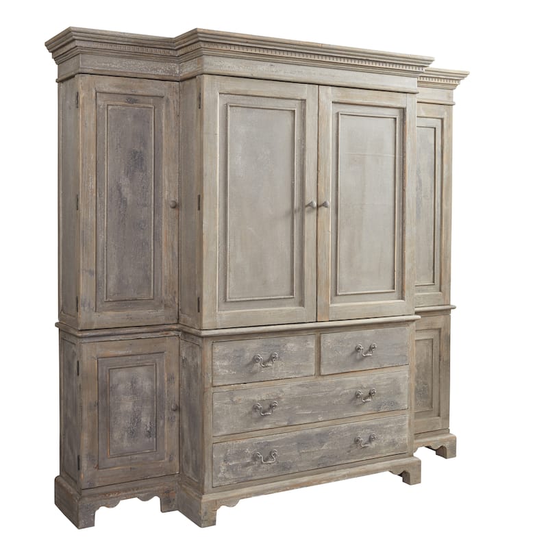 Churchill Reclaimed Pine Shabby Chic Cabinet - Black