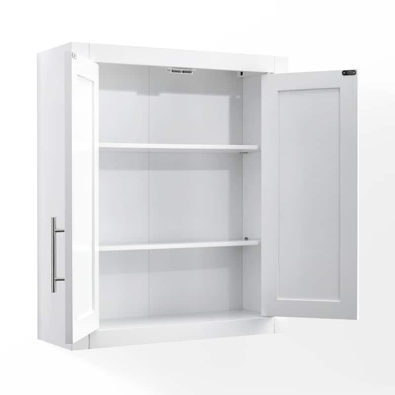 Crosley Savannah 2Pc Wall Storage Cabinet White