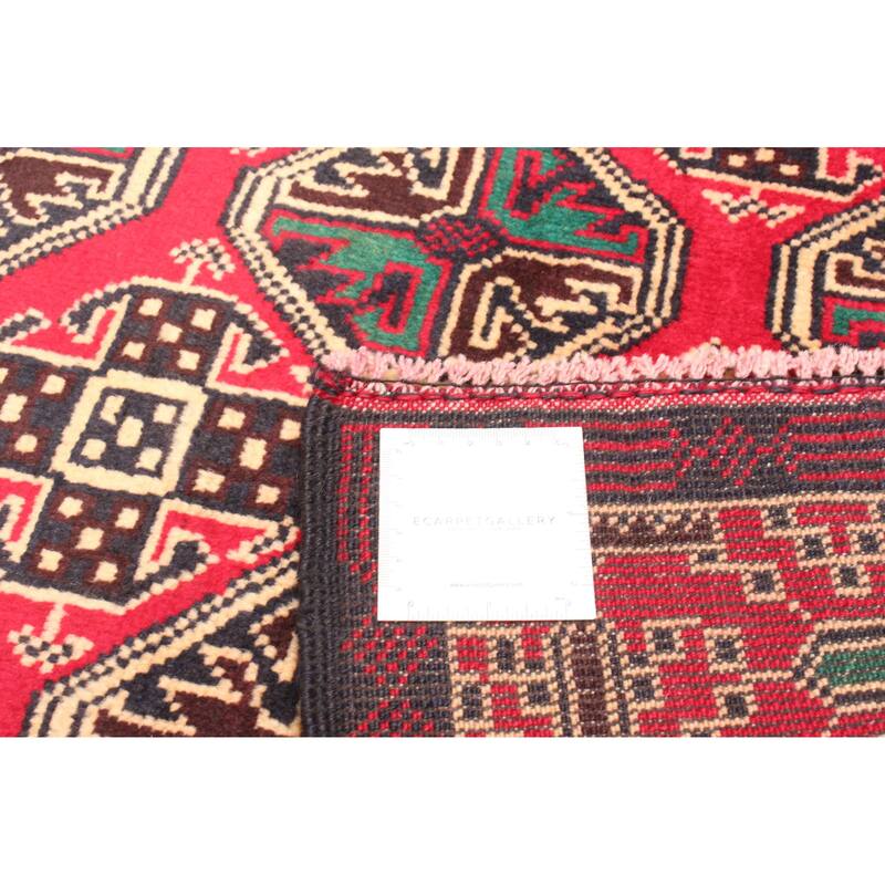 ECARPETGALLERY Hand-knotted Teimani Red Wool Rug - 2'8 x 4'9