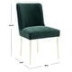 preview thumbnail 77 of 124, SAFAVIEH Couture Nolita Velvet Accent Chair - Mustard / Brass - 28"x23"x35.3" - 28" W x 23" D x 35" H