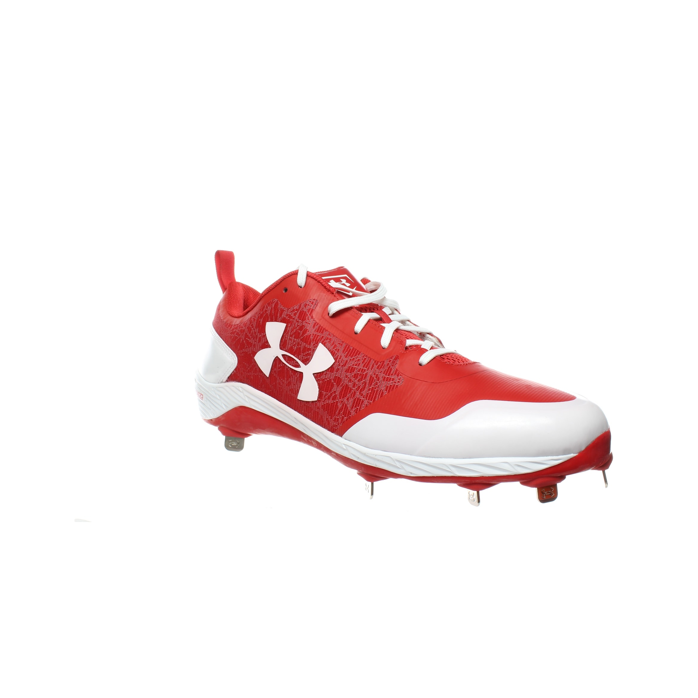 under armour red baseball cleats