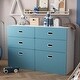 preview thumbnail 4 of 10, 6Drawer Dresser Blue Dresser Nursery Dresser Storage Organizer Cabinet