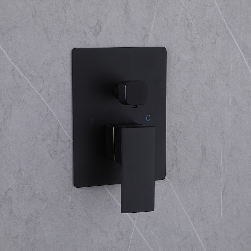 Wall Mount Shower Faucet with Hand Shower Brass 3-Setting Spray Brass Complete Shower System with Pressure Balance Valve