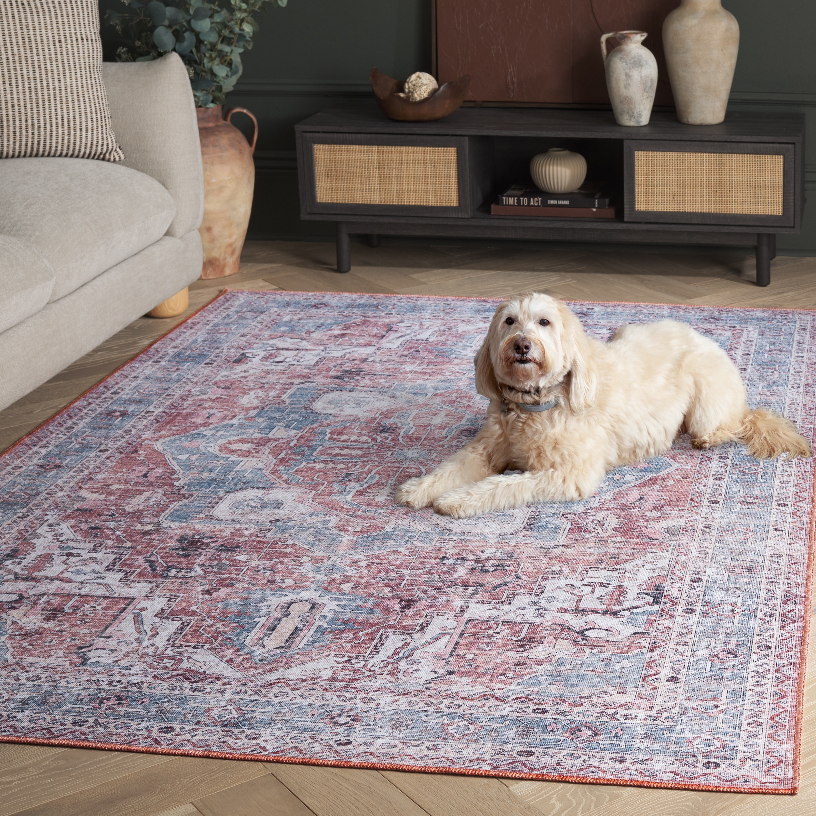 SAFAVIEH Vintage Heriz Ozoda Machine Washable Rug - Overstock