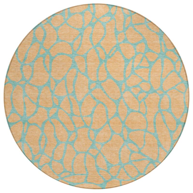 HomeRoots Geometric Transitional Rectangle Outdoor Rug