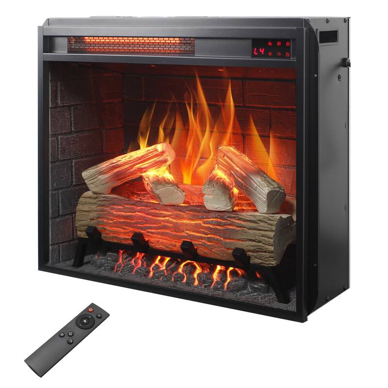 23" Insert Infrared Heating Electric Fireplace with log set