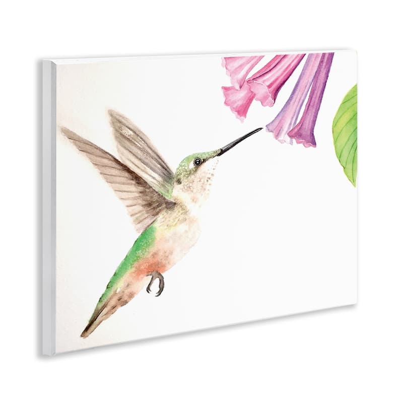 Stupell Hummingbird & Bluebell Flower Wall Plaque Art Design By Stephanie Fielden