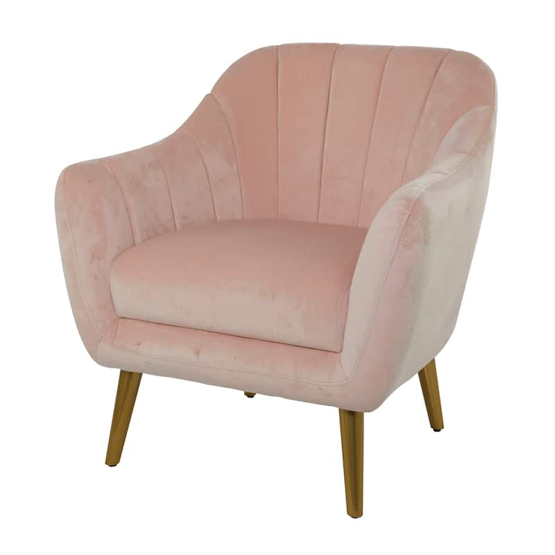 Black or Pink Polyester Living Room Accent Chair