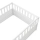 preview thumbnail 30 of 29, Twin Floor Bed Frame with Guardrails and Entryway Door Wooden Montessori Style Play