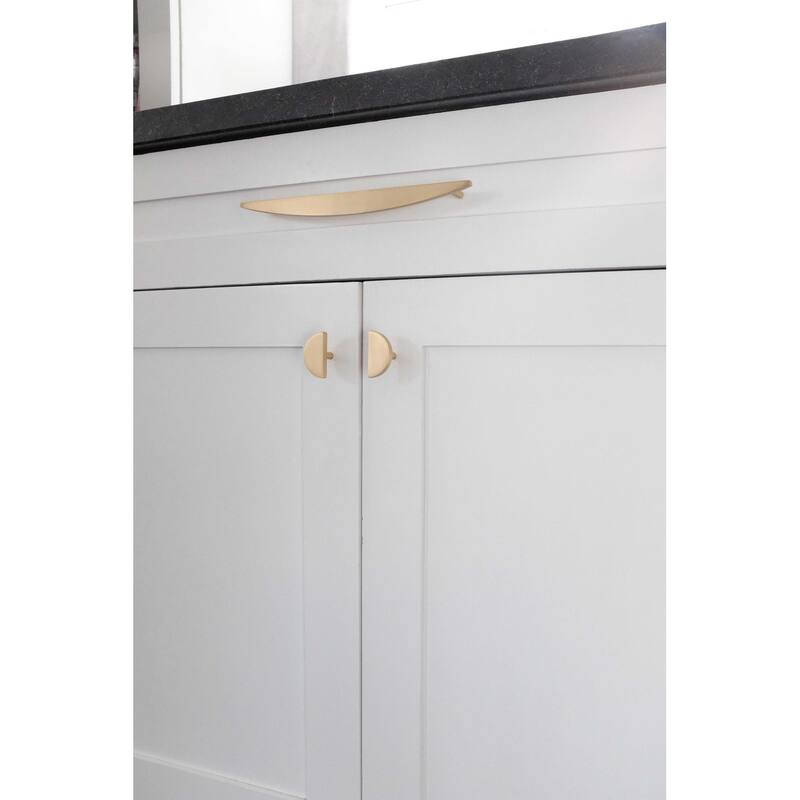 Hapny Home HM19 Half Moon 1-3/4" Designer Solid Metal Half Circle