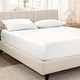 preview thumbnail 10 of 55, Bare Home Organic Cotton Fitted Sheet - Smoth Sateen Weave California King - White