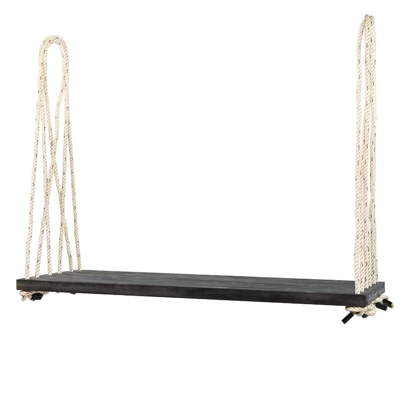 Hanging Porch Swing Bench with Cushion and Pillows