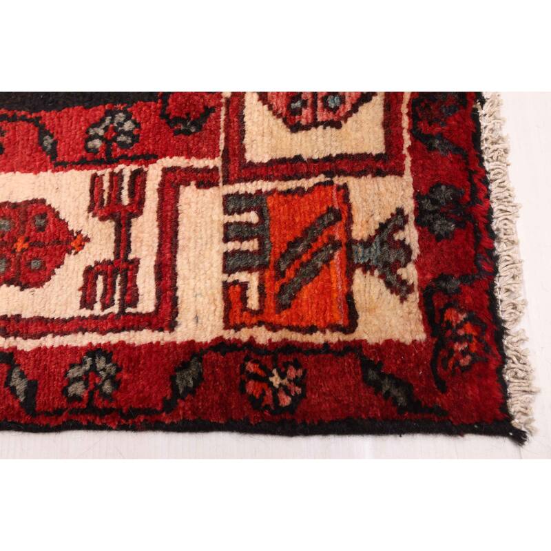ECARPETGALLERY Hand-knotted Konya Anatolian Black, Red Wool Rug - 4'3 x 7'7