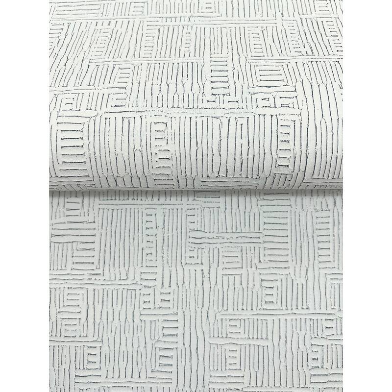 Warner Chiseled White Abstract Wallpaper