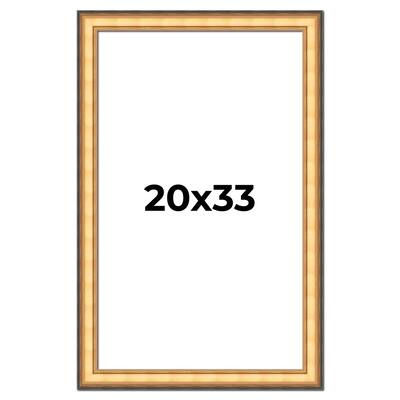 20x33 Frame Gold Plein Aire Solid Wood Picture Frame Width 2 Inches |