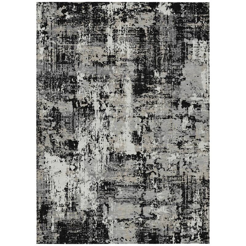HomeRoots Abstract Transitional Rectangle Outdoor Rug