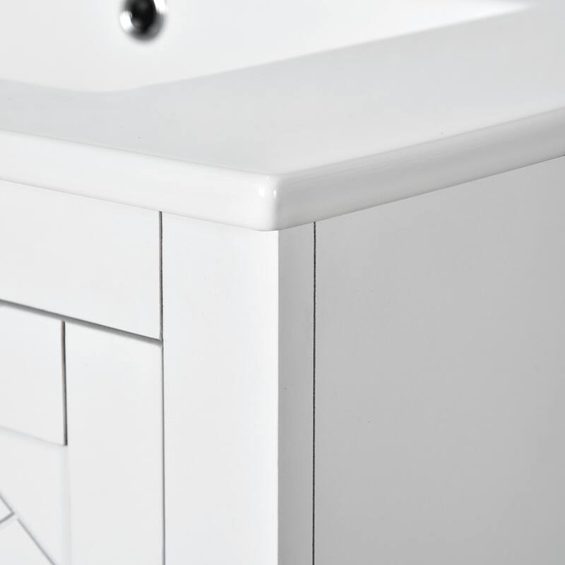 30" Bathroom Vanity with Ceramic Sink