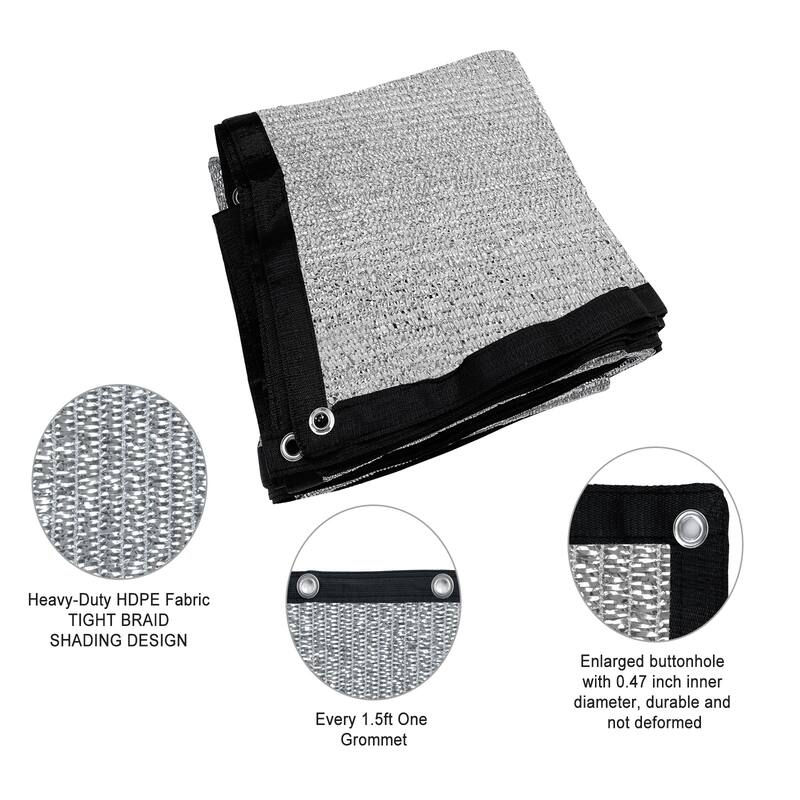 Shatex 14 ft. x 20 ft. Reflective Aluminet Sun Shade Cloth