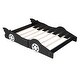 preview thumbnail 3 of 23, Full Size Race Car-Shaped Platform Bed with Wheels Wooden Platform Bed Frame with Support Slats, Twin Floor Bed
