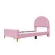 preview thumbnail 25 of 52, Velvet Upholstered Bed Frame with Headboar Footboard
