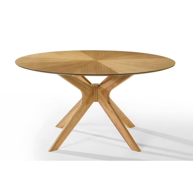 Modrest Prospect Modern Round 59" Natural Oak Dining Table