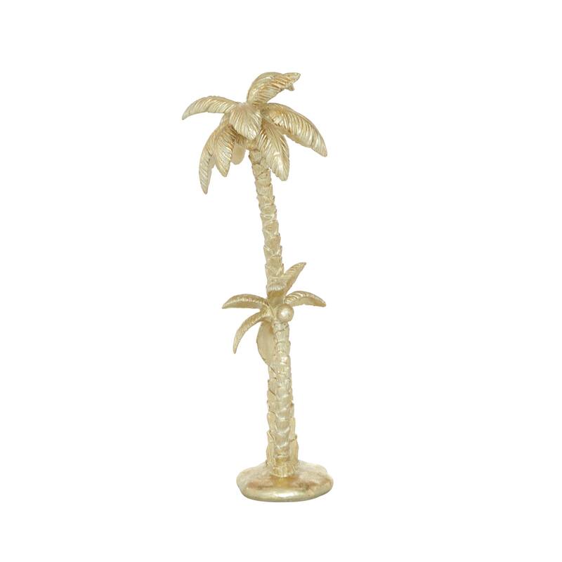 Gold Polyresin Palm Tree Decorative Sculpture