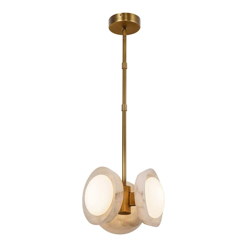 Alora Lighting PD320313 Alonso 13" Wide LED Multi Light Pendant - Vintage Brass / Alabaster