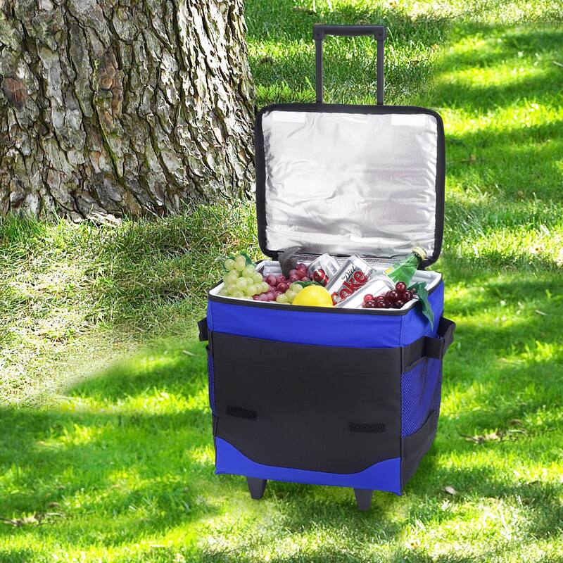 NCAA Washington State Cougars 32 Can Collapsible Rolling Cooler