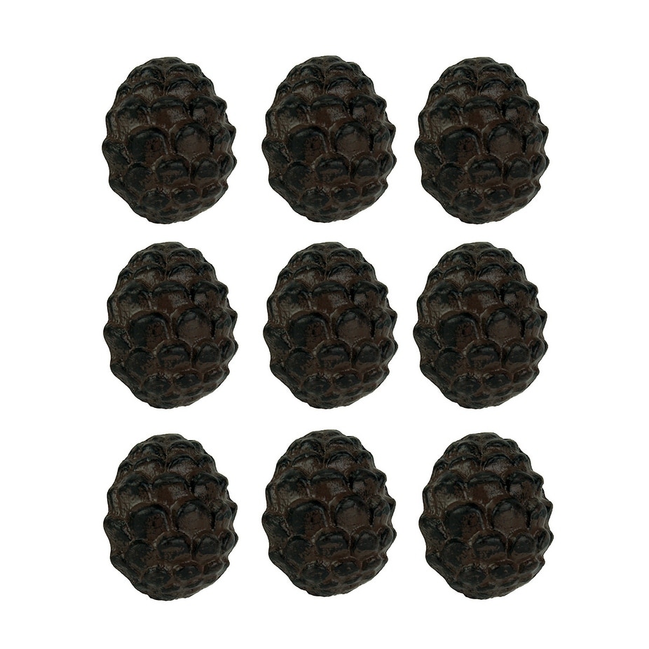 Shop Rustic Brown Woodland Pine Cone 12 Piece Cast Iron Drawer