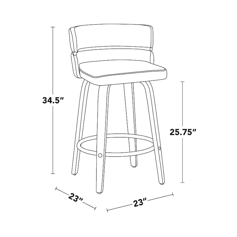 Cinch 26" Fixed-Height Counter Stool - Set of 2