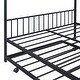 preview thumbnail 12 of 30, Full Size Metal House Bed with Twin Size Trundle