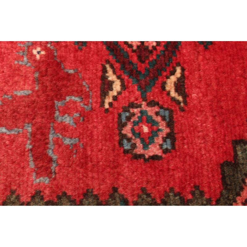 ECARPETGALLERY Hand-knotted Andelz Red Wool Rug - 4'2 x 6'7